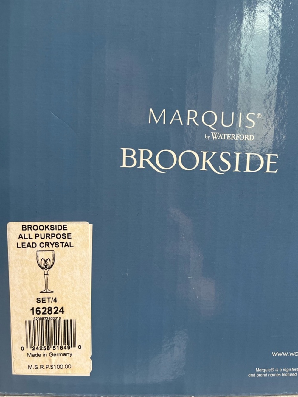 Marquis By Waterford Markham Goblet Set of 4, 13 oz, Clear - Picture 2 of 11